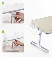 Table d'ordinateur portable ergonomique pliable et réglable en bambou pour lit et canapé, support de bureau portable pour salon