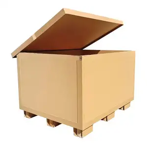 Tùy Chỉnh Heavy Duty Sóng Tổ Ong Giấy Carton Hộp Đóng Gói Với Pallet