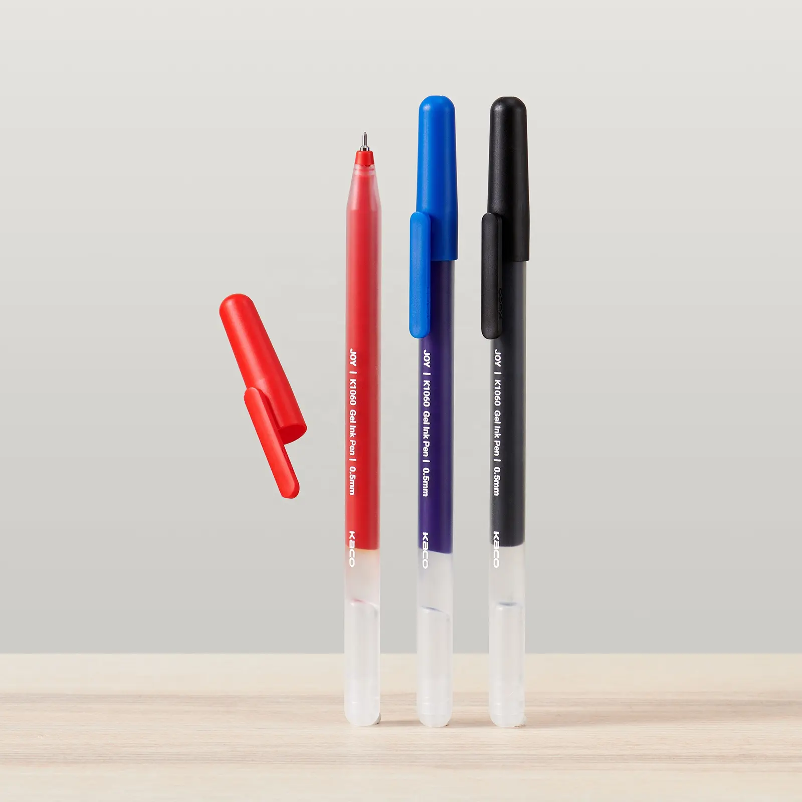 KACO JOY أقلام الحبر الجيل الأسود أقلام الحبر الأسود للاستخدام مرة واحدة 0.5mm نقطة الدقيقة المدارس والمكاتب