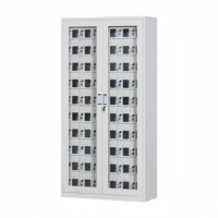 Armoire métallique avec porte en acrylique transparente, casier de recharge pour téléphone portable, casier de rangement pour téléphone à 60 portes avec clé, armoire en acier de taille personnalisée