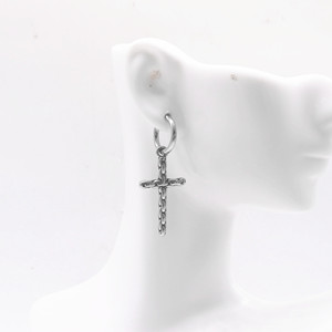 Boucles d'oreilles croisées yunnique en acier inoxydable, design géométrique minimaliste unisexe, pendentif croix simple, bijoux tendance - Product Image 4