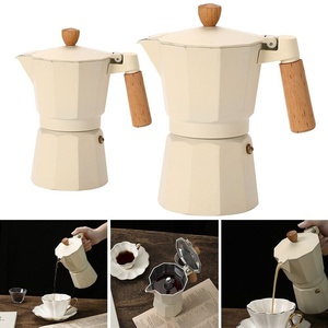 Kingze Classic 150ml 300ml Aluminium <span class=keywords><strong>Moka</strong></span> Pot Portable Business Espresso Cafetière pour Home Office Stovetop <span class=keywords><strong>Moka</strong></span> Maker - Product Image 3