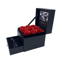 Emballage personnalisé d'usine, présentation de brochure numérique de 4,3 pouces, écran LCD HD/IPS, boîte vidéo cadeau avec fleurs