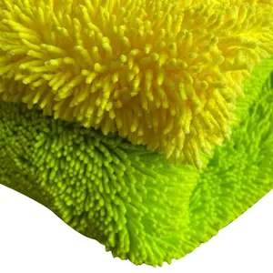 Rouleau de chiffon de nettoyage tricoté par trame 100% tissu de polyester tissu de serviette en microfibre tissu de chenille
