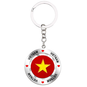 Logotipo personalizado de fábrica Llavero de metal Spinner Bandera danesa Dinamarca llavero <span class=keywords><strong>Copenhague</strong></span> Dinamarca Llavero de recuerdo - Product Image 6