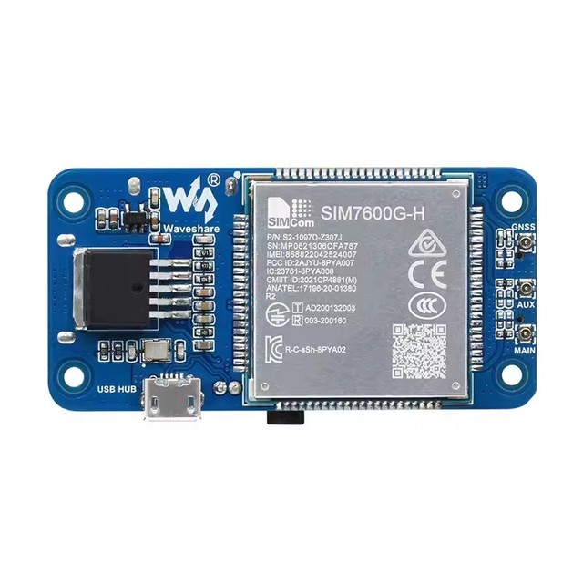 Raspberry Pi 4G IoT Module Expansion Board SIM7600G-H GSM Multi-band GNSS Module SIM7600G-H 4G HAT