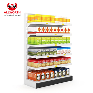 Estante de supermercado de Panel trasero <span class=keywords><strong>Central</strong></span> Multibar más vendido al por mayor de doble cara para libro de revista de periódico - Product Image 4