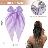 Luxe élégant Style européen rose Satin arc épingle à cheveux femmes Long arc pinces à cheveux avec ruban pinces à cheveux accessoire en tissu