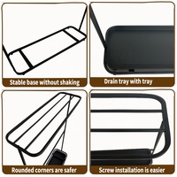 Porte-serviettes métallique détachable avec plateau pour salle de bain, balcon et salon - Séchoir moderne