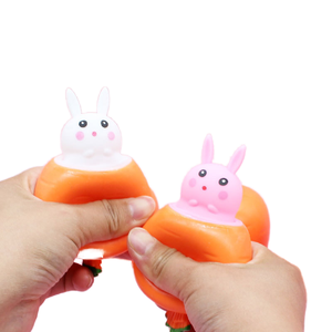 Lovely Pop Bunny <b>Carrot</b>-Shaped Cup Squeeze <b>Toy</b> Animal Squeeze <b>Toys</b> Stress Relief Gift for Kids Adults Therapy Pocket-sized <b>Toy</b> - Product Image 2