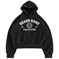 Sweat à capuche oversize 100 % coton avec doublure polaire tricotée, personnalisable avec impression sérigraphique du logo de la marque et strass