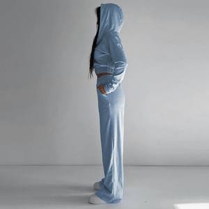 RUIQUWIN Vente en gros Vêtements pour femmes Nouveau survêtement confortable pour femmes Ensemble à capuche décontracté de couleur unie - Product Image 4