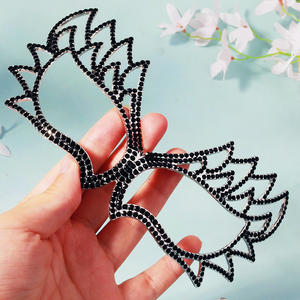 Máscara facial de aleación de diamantes de imitación de plata de lujo para mascarada fiesta de graduación accesorios de mujer - Product Image 3