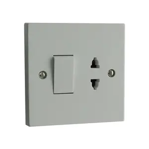 Hoge Kwaliteit Britse Standaard Moderne 16A 1G Socket + 20A Sp Switch W/Sh Stopcontact En Schakelaar