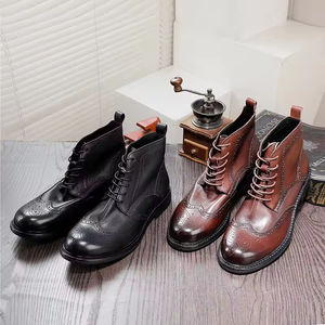 2025 Trending High Quality Genuine Leather <b>Waterproof</b> <b>Shoes</b> <b>Men</b> Business Casual Oxford Dress Formal Anti-slip Footwear - Product Image 1