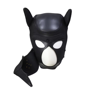 Harnais en cuir BDSM pour jeux de rôle, équipement de bondage pour adultes avec <span class=keywords><strong>masque</strong></span> fétichiste <span class=keywords><strong>chien</strong></span> pour divertissement <span class=keywords><strong>SM</strong></span> - Product Image 4