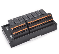 Module relais 8 canaux QMY414SL avec fusible, DC24V 5A 250V, 1 contact, rail DIN, indicateur LED pour armoire de commande PLC, automatisation industrielle
