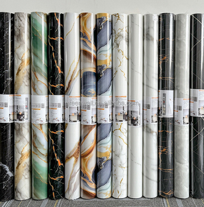 Mármol de alto brillo Autoadhesivo de lujo Impermeable y a prueba de humedad Etiqueta de la pared Fábrica 30X60cm Papel tapiz de mármol - Product Image 2