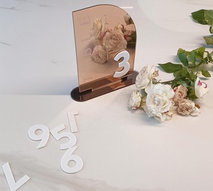 Hiện đại Acrylic bán cong gương đám cưới Bảng số dấu hiệu cho tiệc tiếp tân kỷ niệm tổ chức sự kiện trang trí tổ chức thiết yếu - Product Image 5