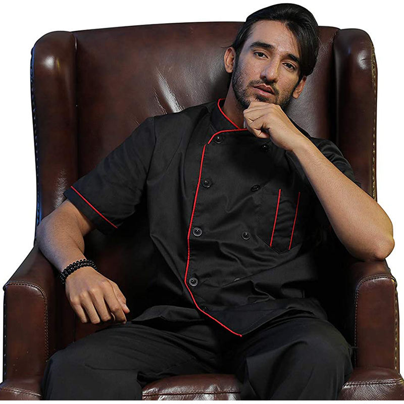 Vêtements de cuisine noirs, vêtements de chef