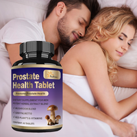 Comprimés de soutien de la prostate OEM/ODM - Favorise le confort et le flux urinaire, avec extrait de palmier nain et d'extraits de champignons pour le bien-être quotidien, 60 comprimés
