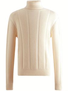 Personnalisé hommes décontracté à manches longues tricoté pull en laine surdimensionné pull hiver pull col haut pull grande taille - Product Image 6