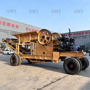 Карьер использует мобильную щековую дробилку <span class=keywords><strong>PE500X750</strong></span> с конвейерной лентой для линии дробления твердых пород. - Product Image 1