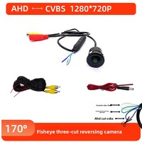 Caméra de recul universelle 18,5 mm perforée à trois interrupteurs HD CCD pour toutes les voitures
