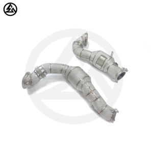 Tuyau de descente CSZ de haute qualité 200 cellules pour BMW <span class=keywords><strong>335i</strong></span> E90/E91/<span class=keywords><strong>E92</strong></span>/E93 N54 tuyau de descente avec tuyaux d'échappement de réglage de bouclier thermique - Product Image 4