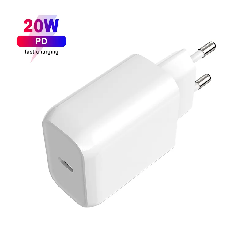 아마존 베스트 셀러 PD 20W 빠른 충전기 USB-C 전원 어댑터 아이폰 다기능 충전기 EU 플러그 휴대 전화 충전기