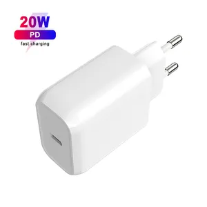 Amazons畅销书PD 20w快速充电器USB-C电源适配器，用于iPhone多功能充电器EU插头手机充电器