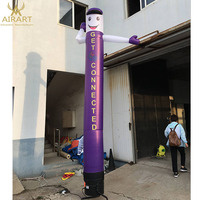 Muñeco Inflable de Aire con Brazos Móviles de 4m, Bailarín Inflable/Tubo de Aire para Publicidad de Barbería