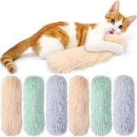 Jouet en peluche en gros pour animaux de compagnie, coussin avec herbe à chat intégrée et son froissement, divertissement d'intérieur pour chatons et chats