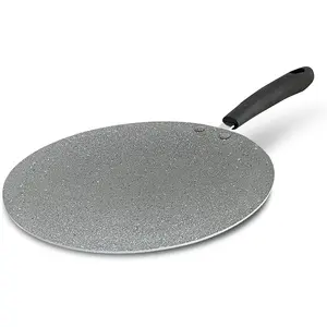 Aluminum Non-stick Dosa Pan Nonstick Dosa Tava Griddle Dosa Pan Round  Griddle Crepe Pancake Easy To cook Indian style Cookware with handle Pizza  Crepe