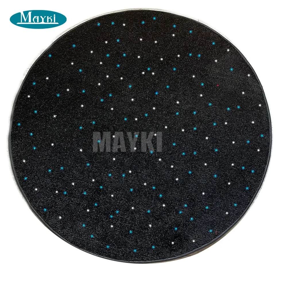 sensory room sensor motivation optic fibre lighting round shape fiber optic rugs