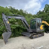 Mini-excavatrice hydraulique Volvo EC55D d'occasion, modèle original Volvo, à action fluide, idéale pour le terrassement de fondations de maisons dans des espaces étroits – Meilleure vente