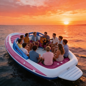 Casa Galleggiante Gonfiabile Diretta dalla Fabbrica, Isola Gonfiabile, Yacht Casa Galleggiante per Soggiorni di Svago e Vita al <span class=keywords><strong>Lago</strong></span> - Product Image 3