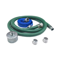 Kit de tuyau d'arrosage de 3 pouces, tuyau d'aspiration de 20 pieds, tuyau plat en PVC de 65 pieds avec accessoires pour l'industrie de l'irrigation