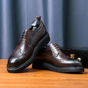Chaussures en cuir pour hommes, authentiques, britanniques, personnalisées, formelles, à lacets, décontractées, sportives - Product Image 3