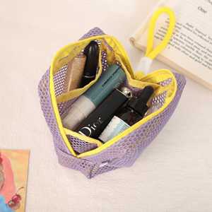 Promotion Dopamine-Colored Tofu Fashionable Portable Grid Makeup Storage Bag - Product Image 3