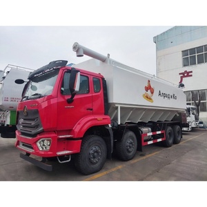 Nuevo Camión de Transporte de Alimentos a Granel Howo Shacman 8x4 Diésel de Fábrica China para Aves de Corral y Ganado con Descarga Rotatoria de 180° - Product Image 2