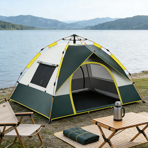Tente familiale hexagonale automatique pour 4-6 personnes, quatre saisons, double couche, une chambre, protection solaire UPF50+, <span class=keywords><strong>camping</strong></span> en plein air - Product Image 3