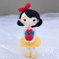 Offre Spéciale fait à la main peluche filles Amigurumi princesse poupée Crochet princesse jouet Crochet poupées pour fille cadeau