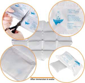 एकल उपयोग नरम वितरण परिवहन के लिए छोटे मिनी खाद्य ग्रेड पानी सूखी जेल बर्फ पैक शीट - Product Image 4