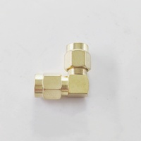 Adaptador Coaxial RF SMA Macho a SMA Macho, Conector de Ángulo Recto