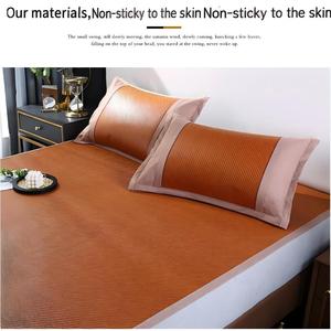 Ensemble de tapis de lit rafraîchissant en rotin pour l'été avec housse de matelas rafraîchissante lavable assortie pour lit King, Queen ou simple - Product Image 3
