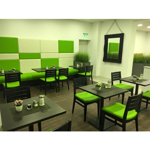 Meubles de banquette en velours vert moderne avec dossier haut pour les espaces commerciaux, les hôtels, les cafés et les restaurants - Product Image 5
