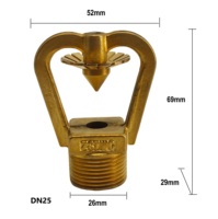 Têtes de sprinklers à incendie de type ouvert Système d'extinction d'incendie à buses à brouillard d'eau et à impact