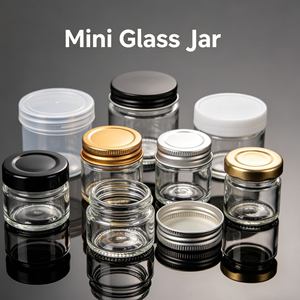 Barattoli in Vetro Trasparente da 1oz, 2oz, 4oz con Coperchi in Metallo, Contenitori Sicuri per Alimenti, Ideali per Degustazione di Spezie e Uso Cosmetico - Product Image 3