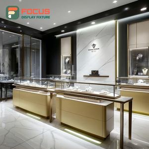 Minimalist Shopping Mall Jewelry Store Furniture Metal Frame Brand Store Display Counter - Product Image 6